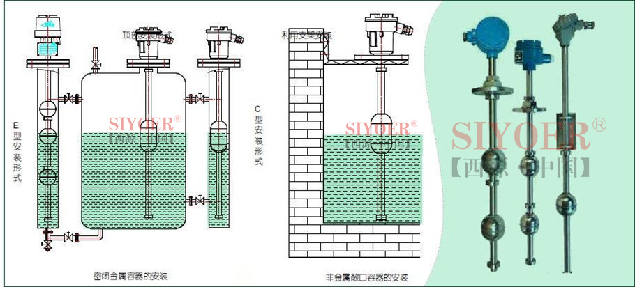 浮球液位计安装结构图